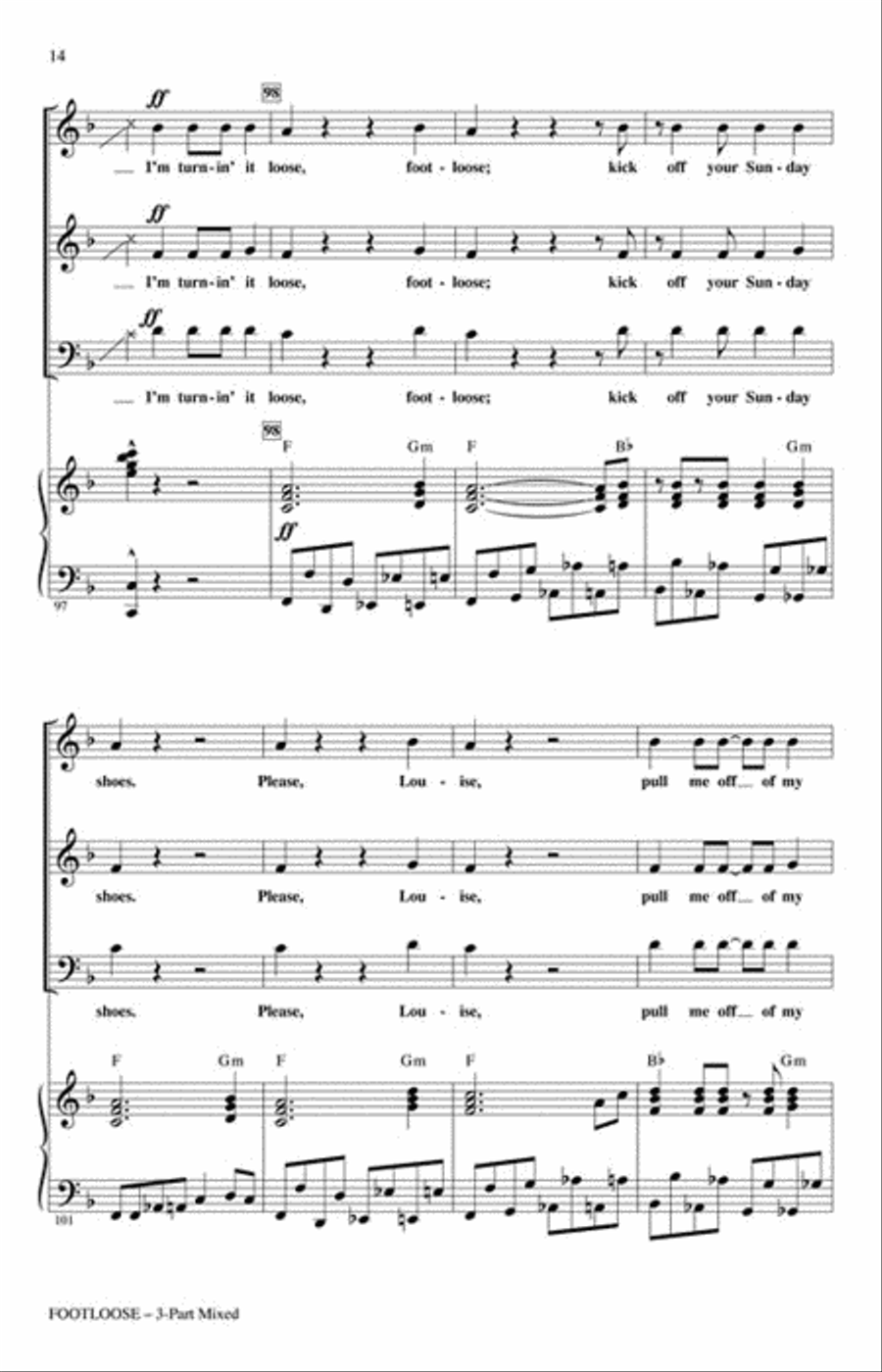 Footloose Footloose 3-Part scores gallery preview page 2