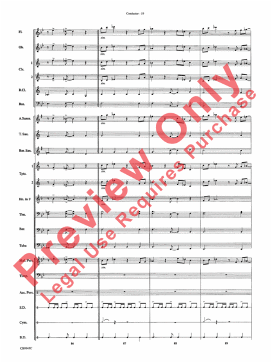 James Bond Returns Concert Band scores gallery preview page 22