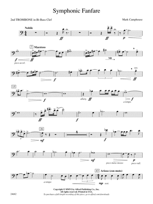 Symphonic Fanfare: (wp) 2nd B-flat Trombone B.C.