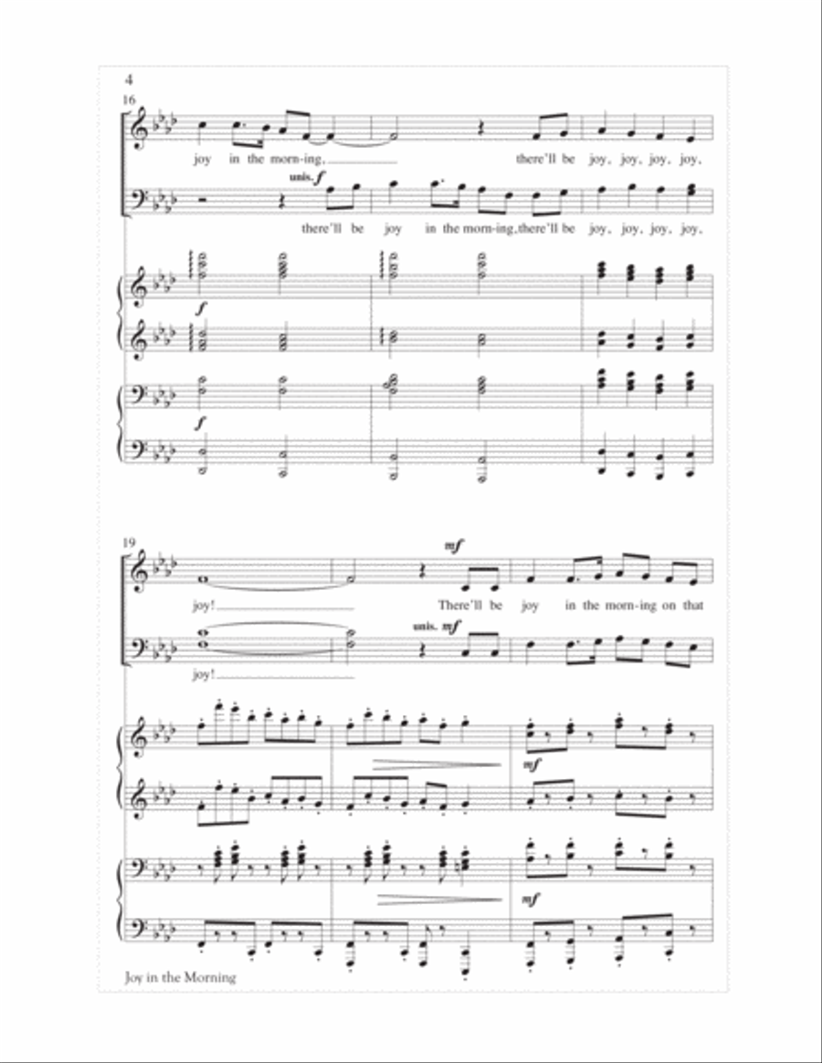 Joy in the Morning Joy in the Morning 4-Part scores gallery preview page 4