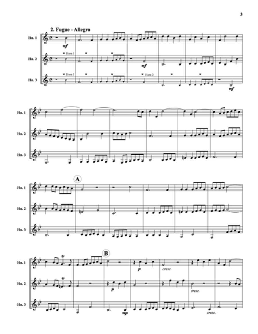 Sonata a tres, Opus 3 Woodwind Trio scores gallery preview page 3
