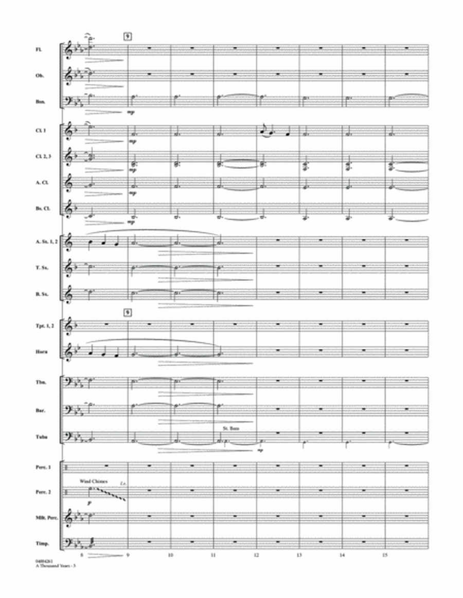 A Thousand Years (from The Twilight Saga: Breaking Dawn, Pt 1) - Conductor Score (Full Score)