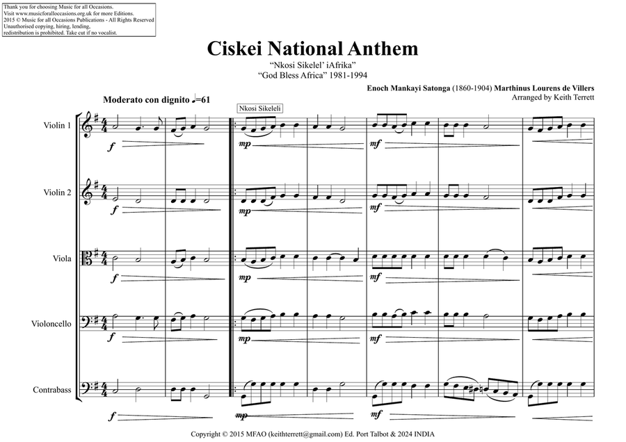 Ciskei National Anthem (