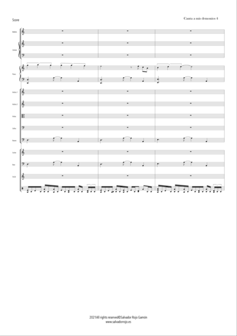 Canta a mis Demonios Full Orchestra scores gallery preview page 5