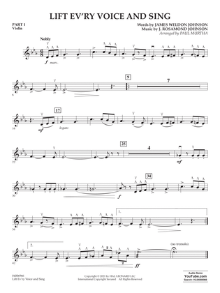 Lift Ev'ry Voice And Sing (arr. Paul Murtha) - Pt.1 - Violin