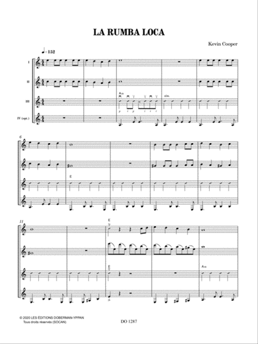 La Rumba Loca La Rumba Loca Guitar Ensemble scores gallery preview page 4