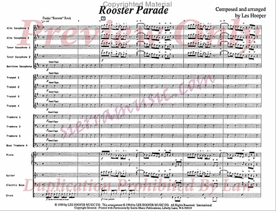 Rooster Parade Big Band scores gallery preview page 2