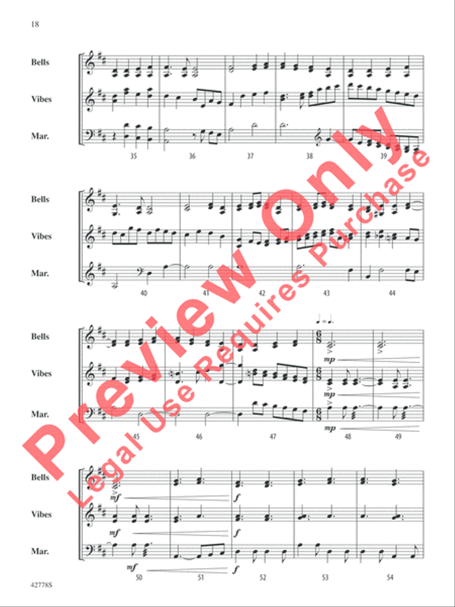 Classic Mallet Trios -- Beethoven Small Ensemble scores gallery preview page 19