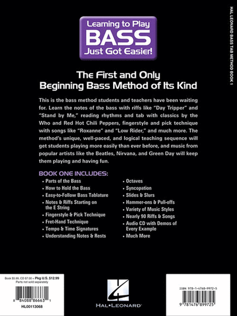 Hal Leonard Bass Guitar Tab Method Bass Guitar Tablature scores gallery preview page 2