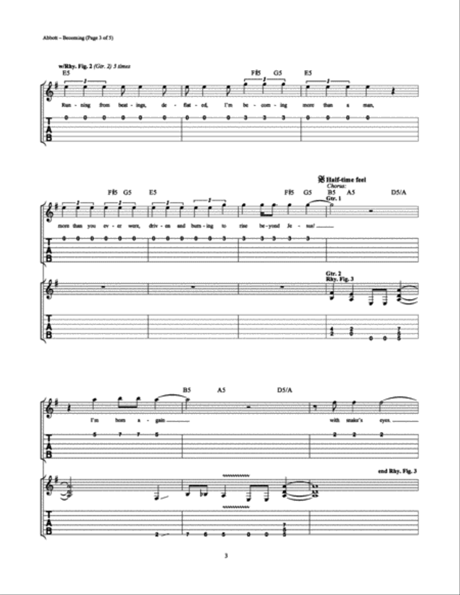 Becoming Easy Guitar scores gallery preview page 3
