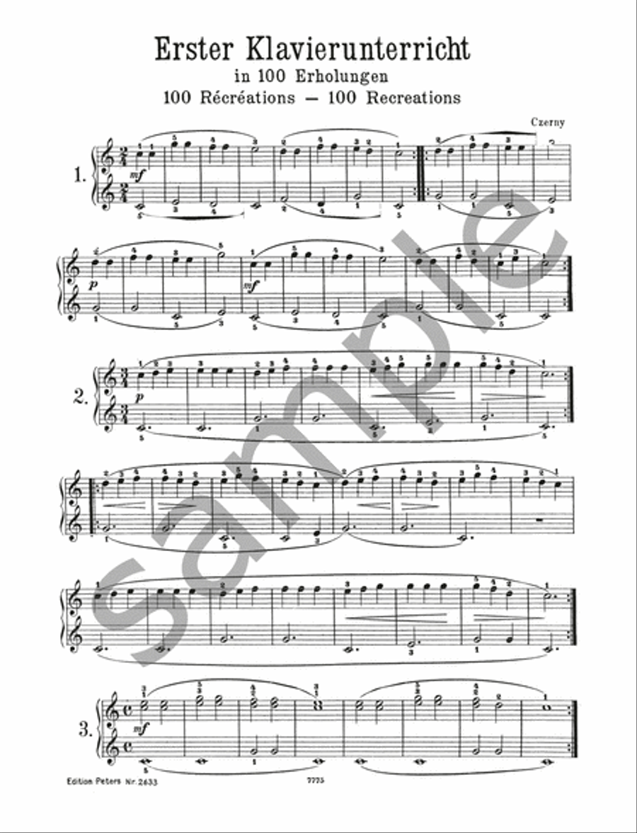First Piano Lessons in 100 Recreations Piano Method scores gallery preview page 2