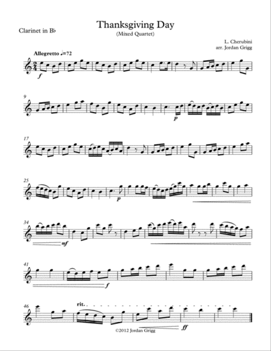 Thanksgiving Day (Mixed Quartet) Small Ensemble scores gallery preview page 4