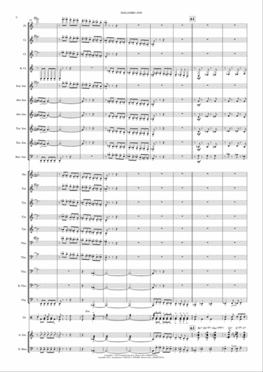 MALAMBO 2000 -BAILE Full Orchestra scores gallery preview page 6