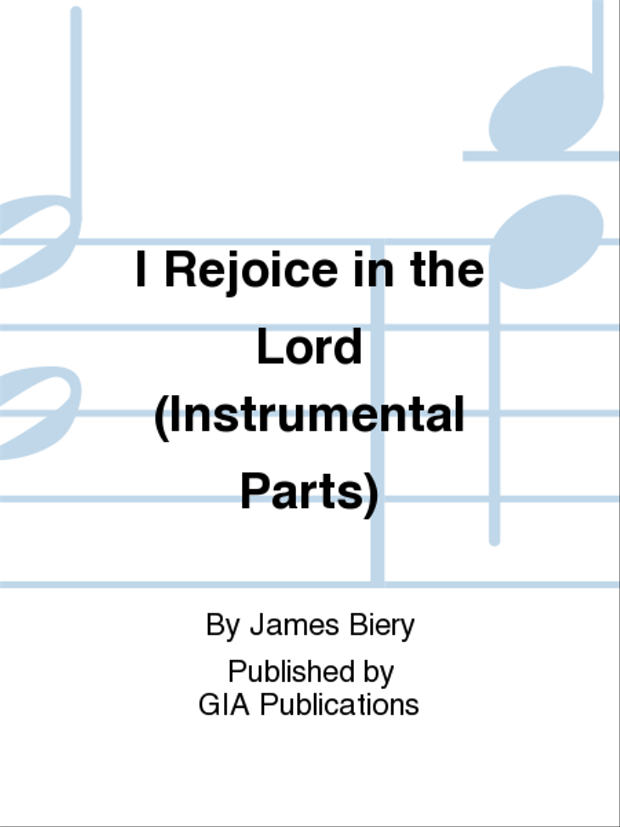 I Rejoice in the Lord - Instrument edition Cello scores gallery preview page 1
