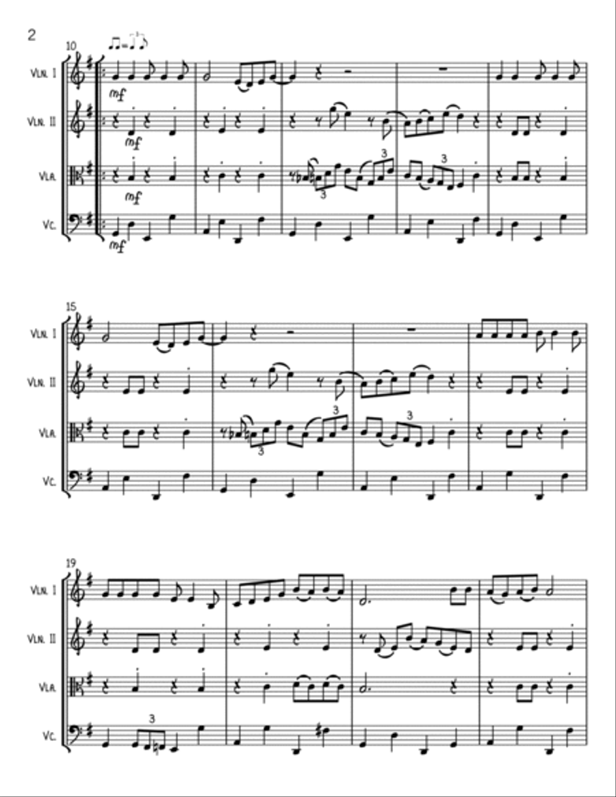 Always Look On The Bright Side Of Life String Quartet scores gallery preview page 2