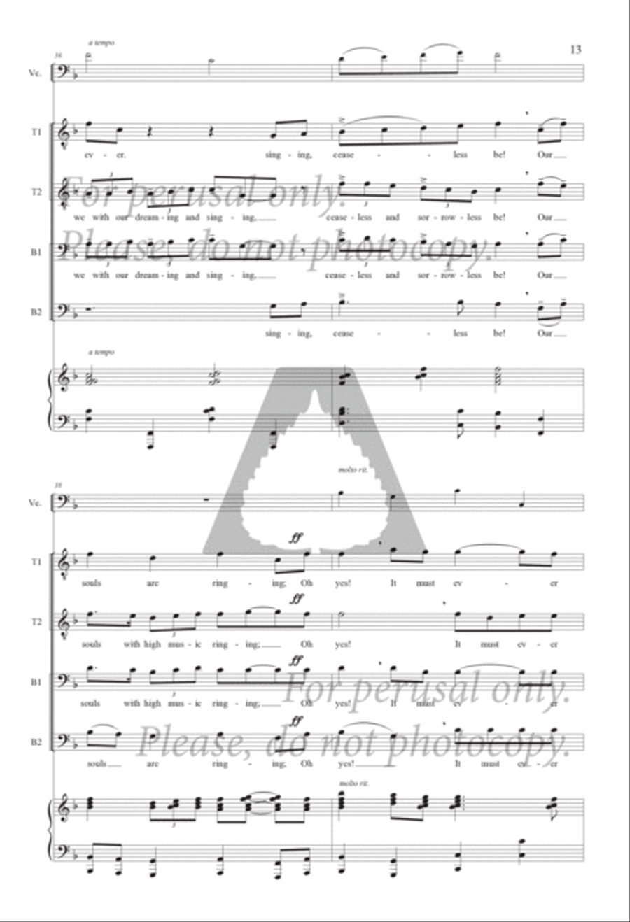 Music Makers, Dreamers of Dreams TTBB scores gallery preview page 13