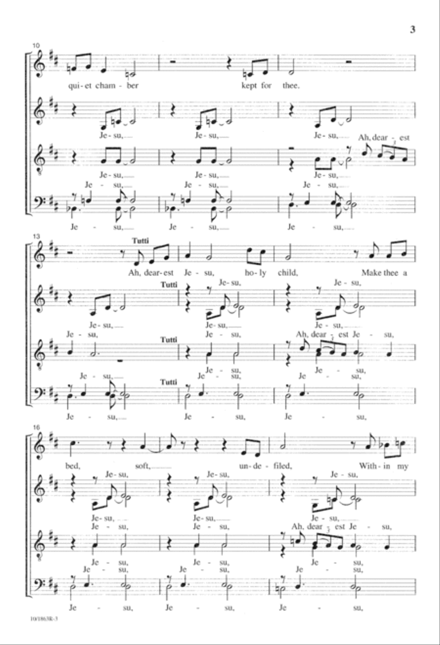 Ah, Dearest Jesu Holy Child Divisi scores gallery preview page 3