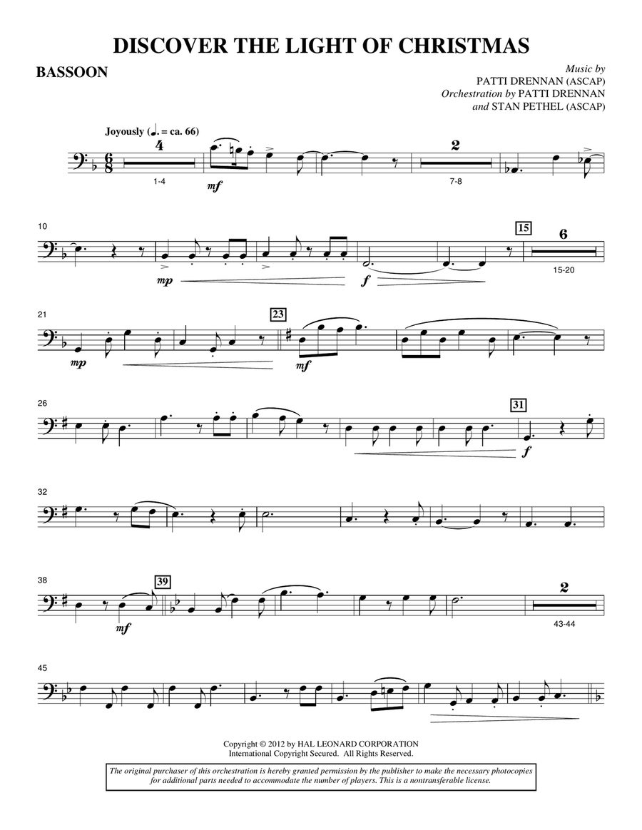 Discover The Light Of Christmas - Bassoon