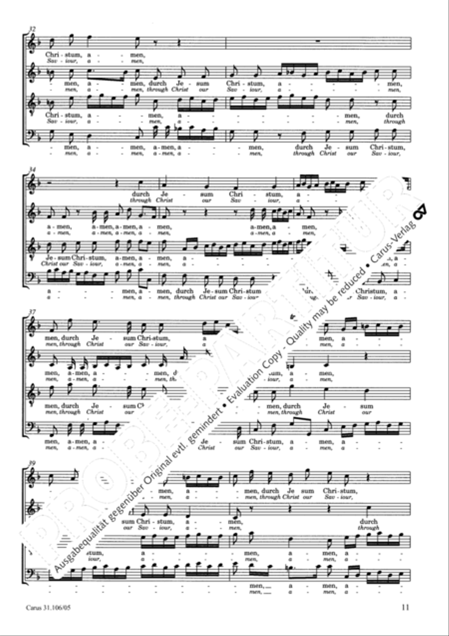 God's own time is the time appointed (Gottes Zeit ist die allerbeste Zeit) 4-Part scores gallery preview page 12