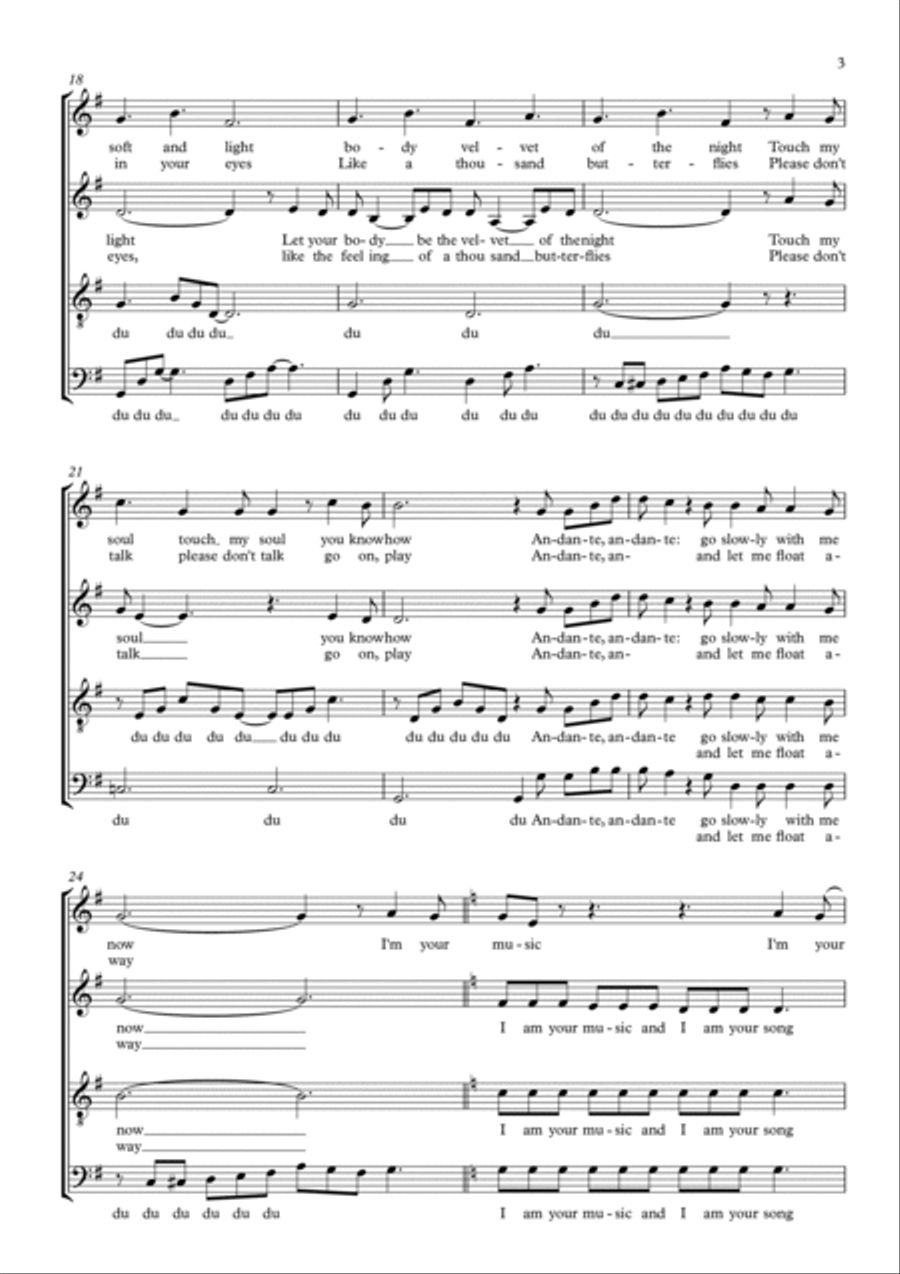 Andante, Andante Andante, Andante 4-Part scores gallery preview page 3