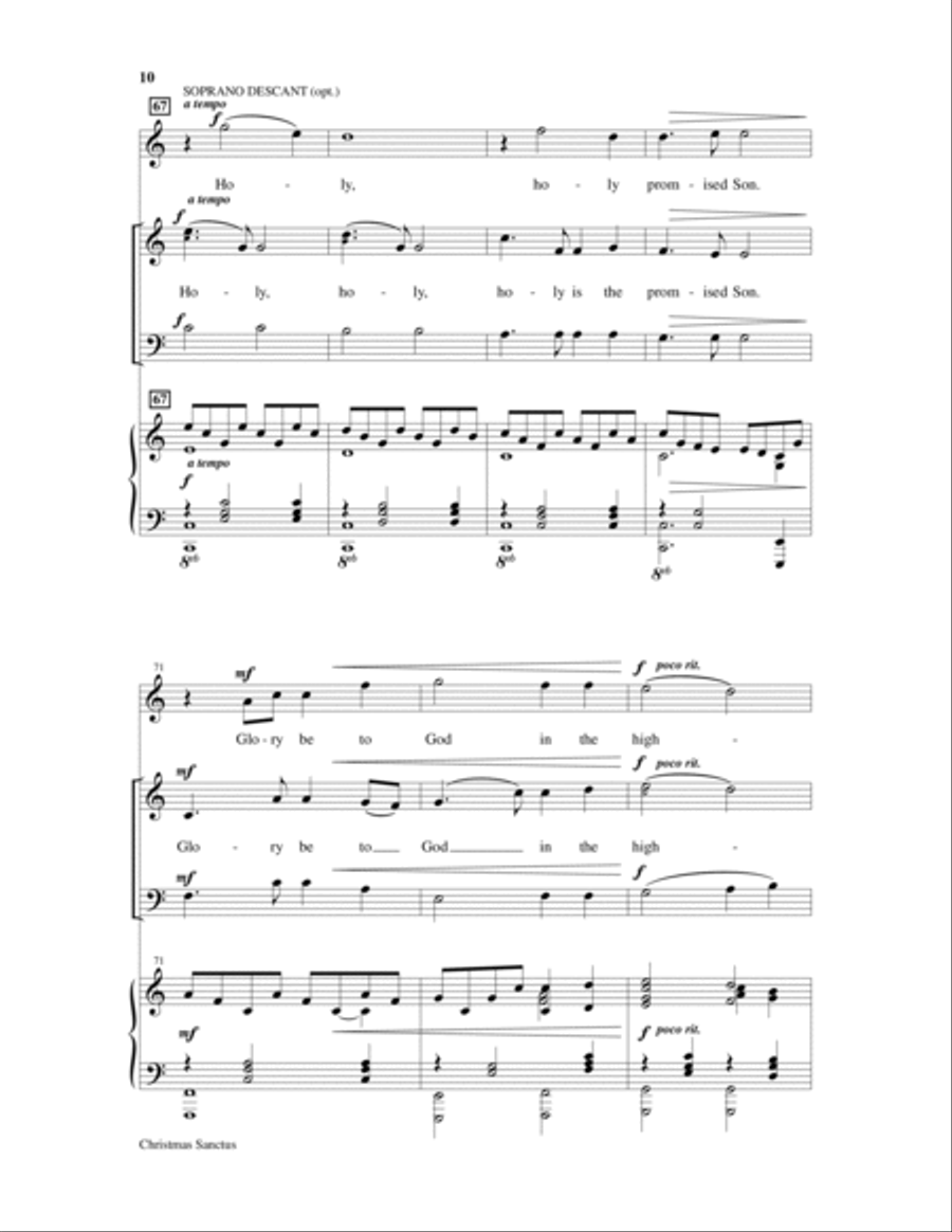 Christmas Sanctus Choir scores gallery preview page 10