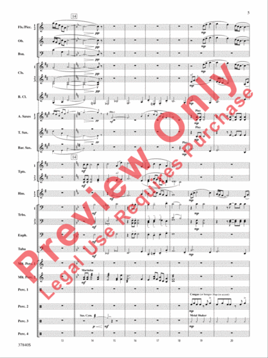 African Dreams African Dreams Concert Band scores gallery preview page 6