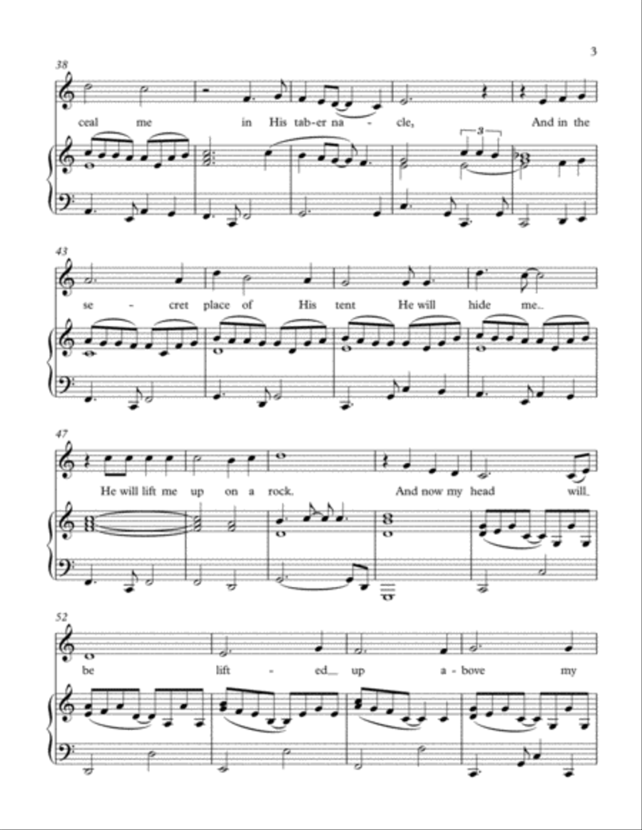 One Thing I Have Asked (Psalm 27:4-6) Medium Voice scores gallery preview page 4