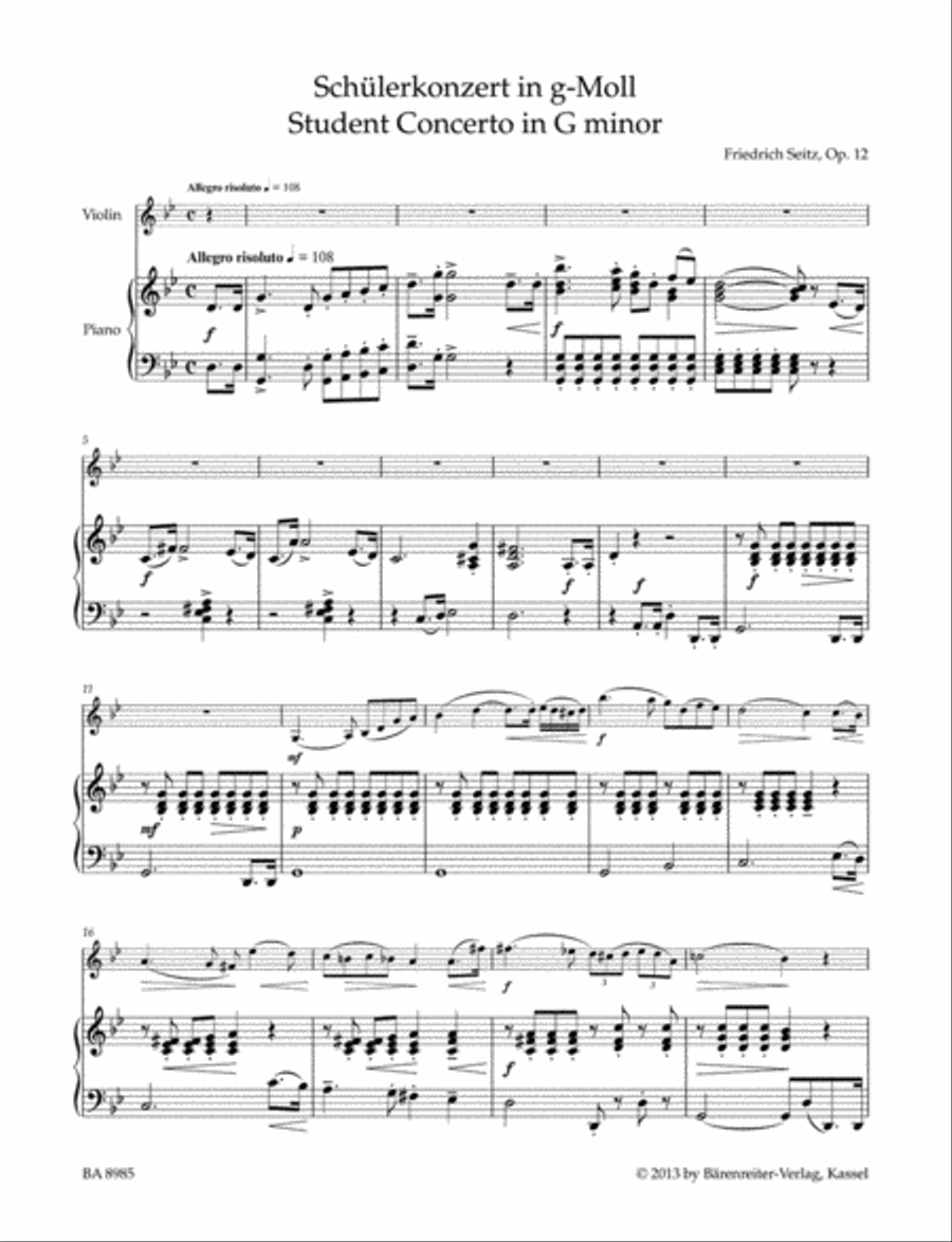 Concerto G minor op. 12 Concerto G minor op. 12 Violin Solo scores gallery preview page 2