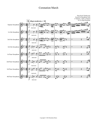 Coronation March (Db) (Saxophone Octet - 1 Sop, 3 Alto, 4 Tenor)