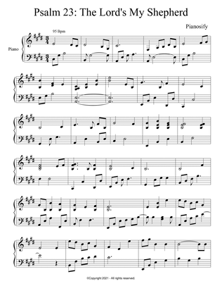 PIANO - Psalm 23: The Lord's My Shepherd (Piano Hymns Sheet Music PDF)