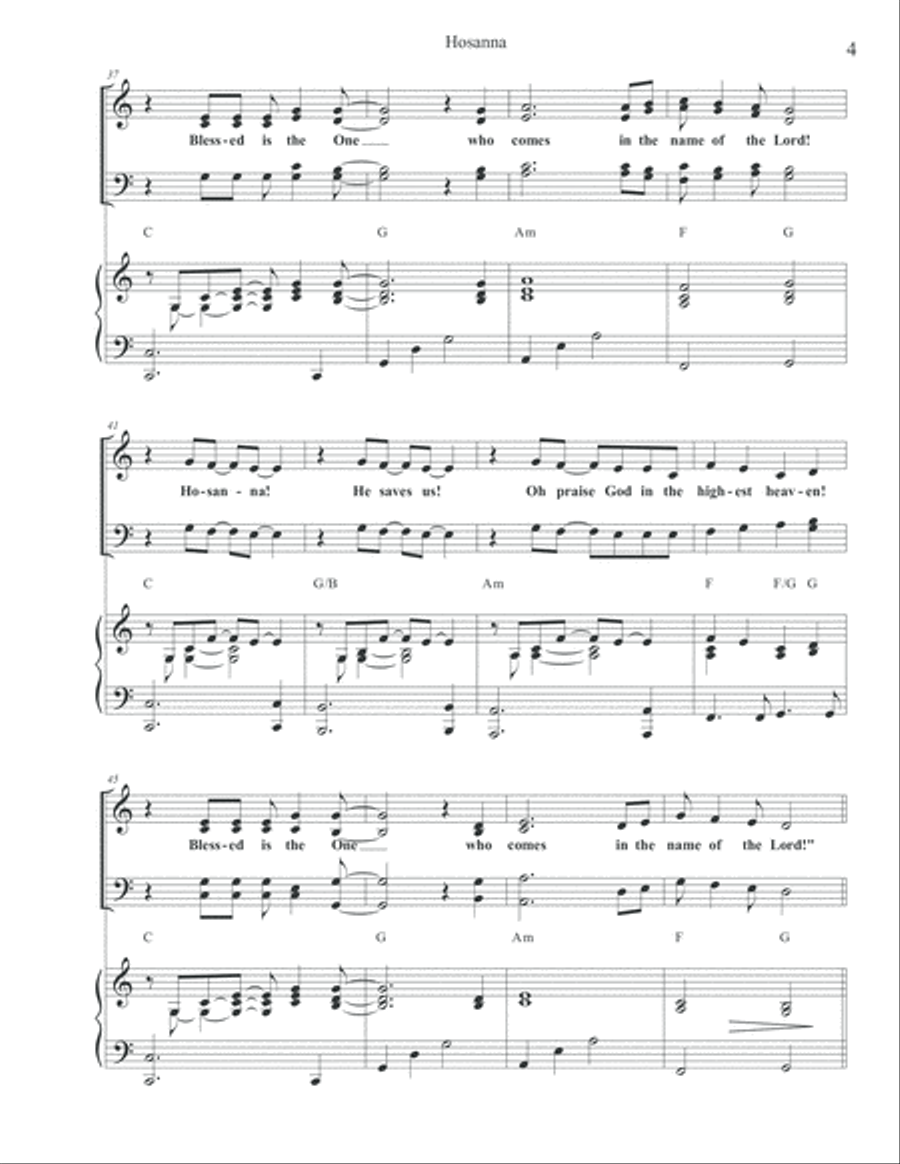 Hosanna 4-Part scores gallery preview page 5