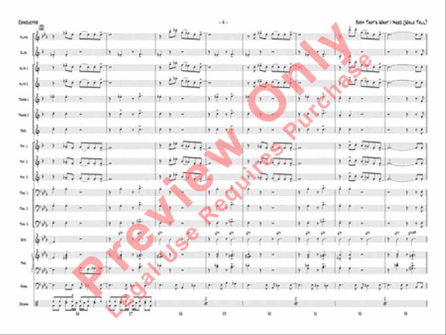 Baby That's What I Need (Walk Tall) Jazz Ensemble scores gallery preview page 5