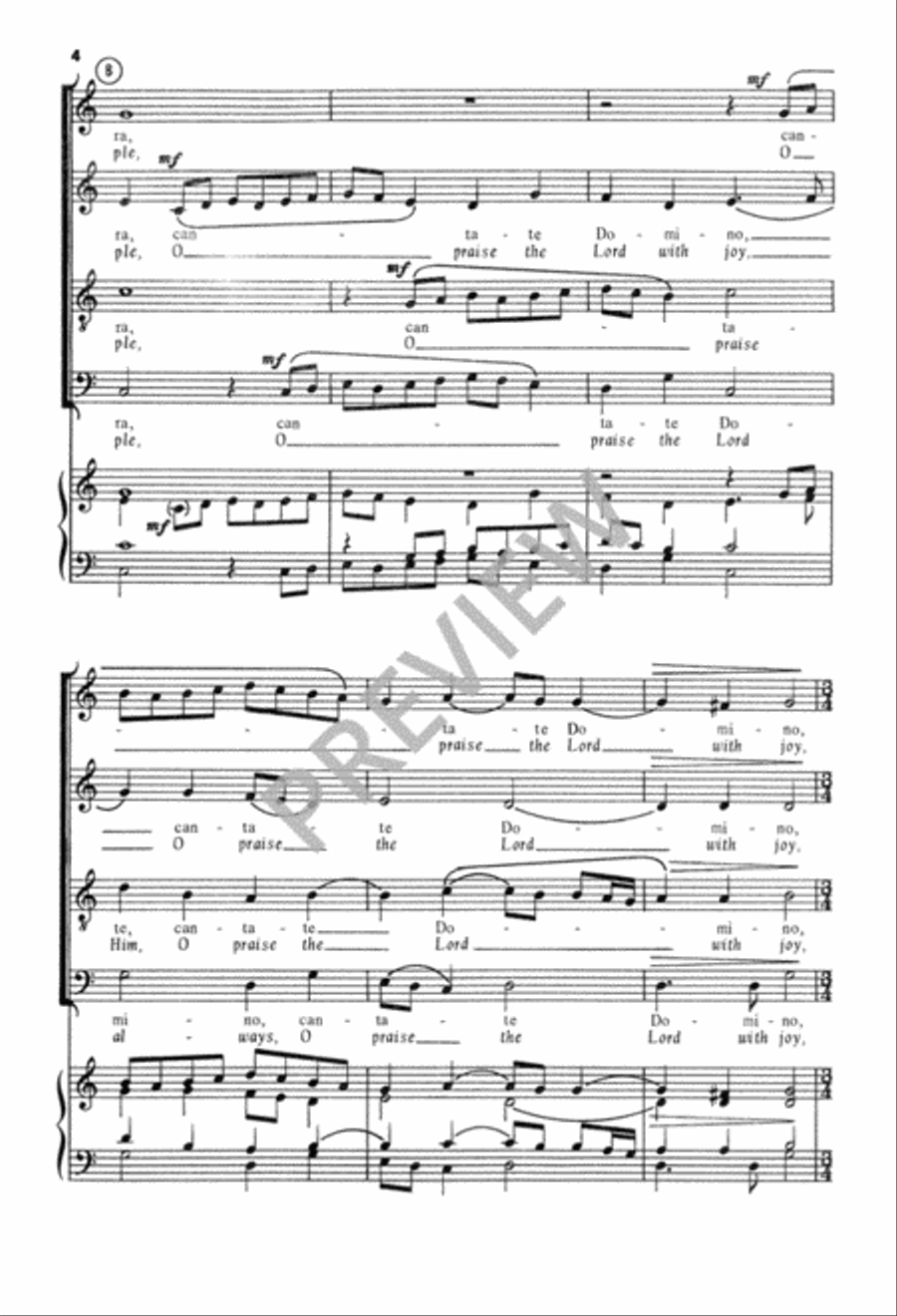 Cantate Domino 4-Part scores gallery preview page 5