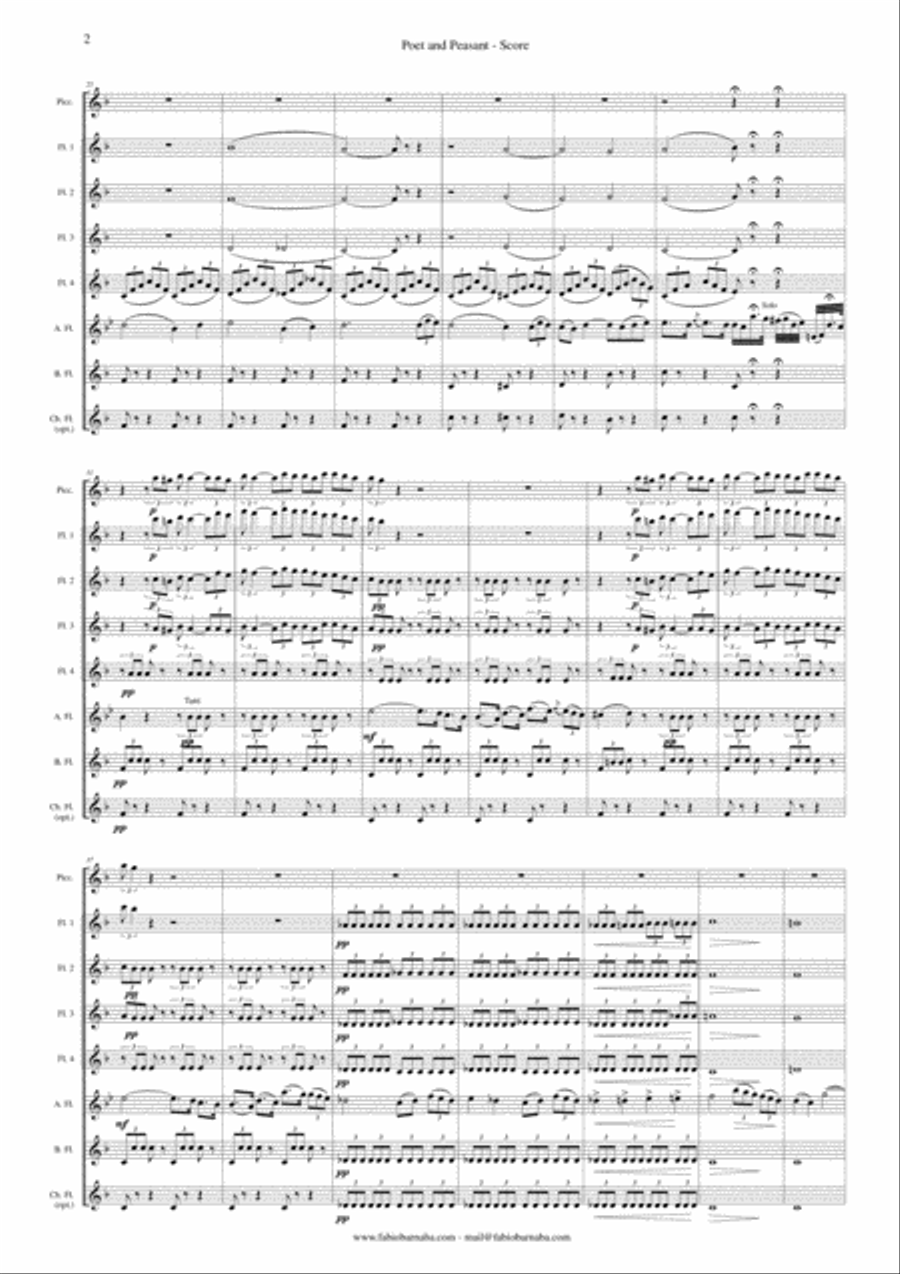 Poet and Peasant - Overture for Flute Choir Flute Choir scores gallery preview page 3