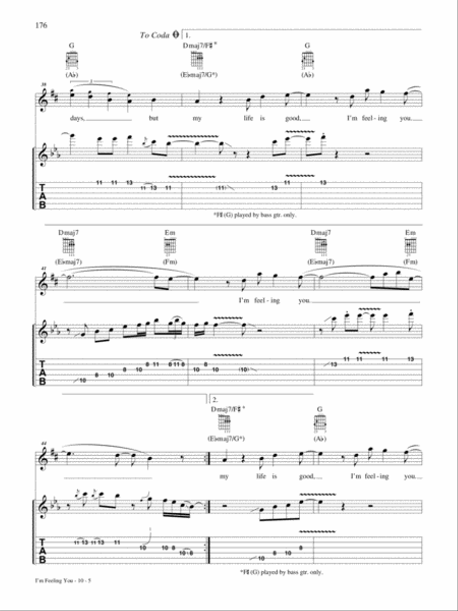 I'm Feeling You Guitar Tablature scores gallery preview page 5