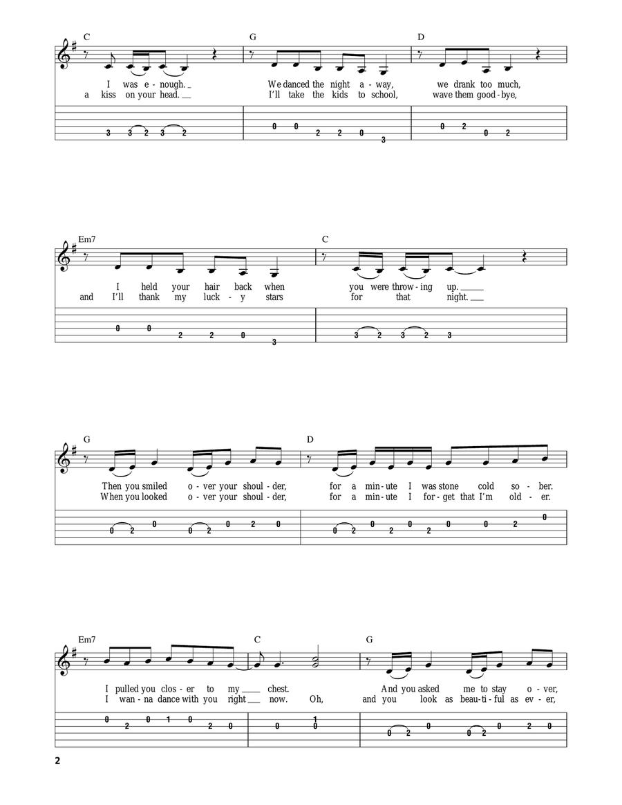 Say You Won't Let Go Acoustic Guitar scores gallery preview page 2