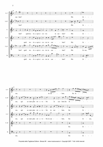VIRI GALILEI - ASCENDIT DEUS - G. PL da Palestrina - For SSATTB Choir image number null