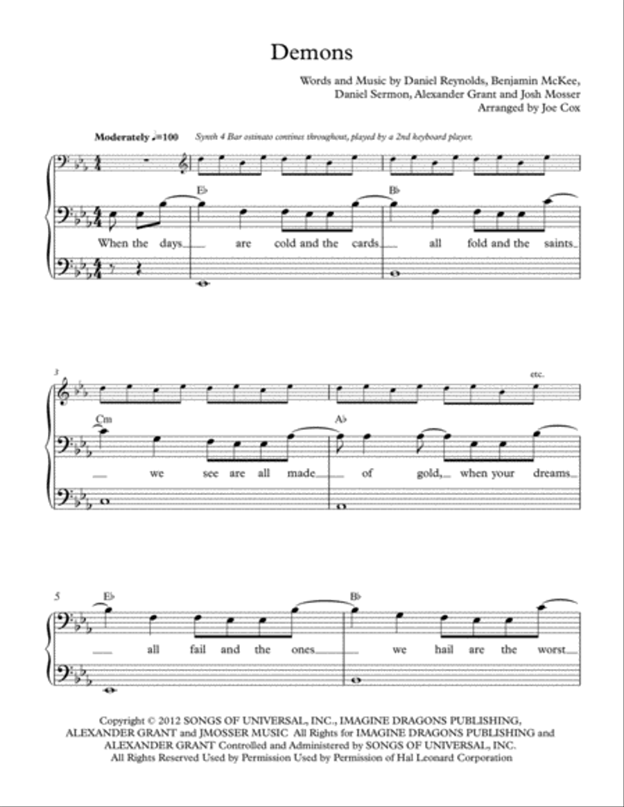 Demons Voice scores gallery preview page 1