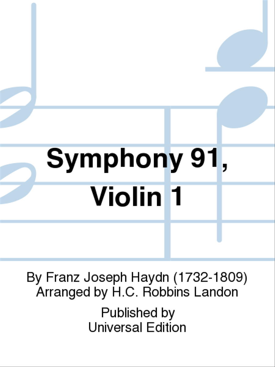 Symphony 91, Violin 1 Violin scores gallery preview page 1