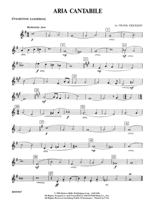 Aria Cantabile: E-flat Baritone Saxophone