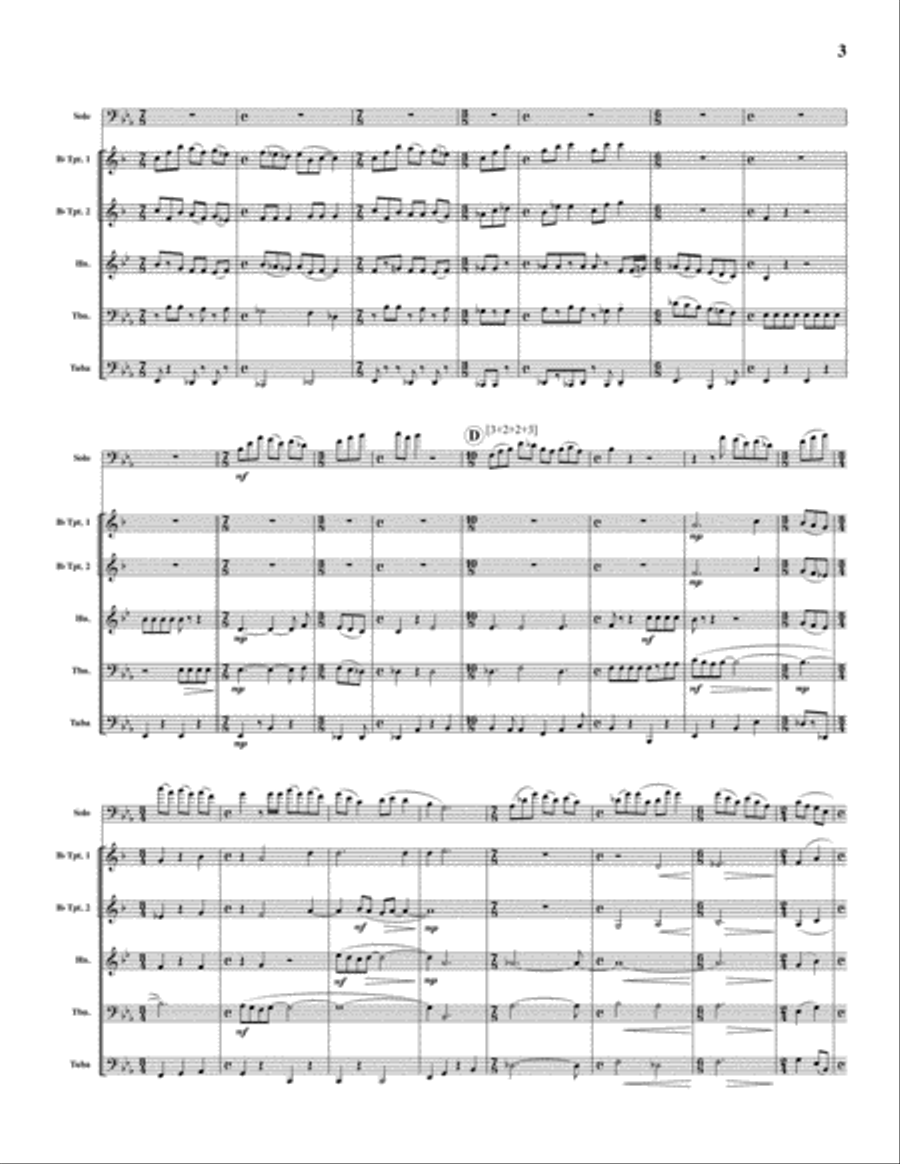 Kaleidoscopic Overdrive Brass Quintet scores gallery preview page 3