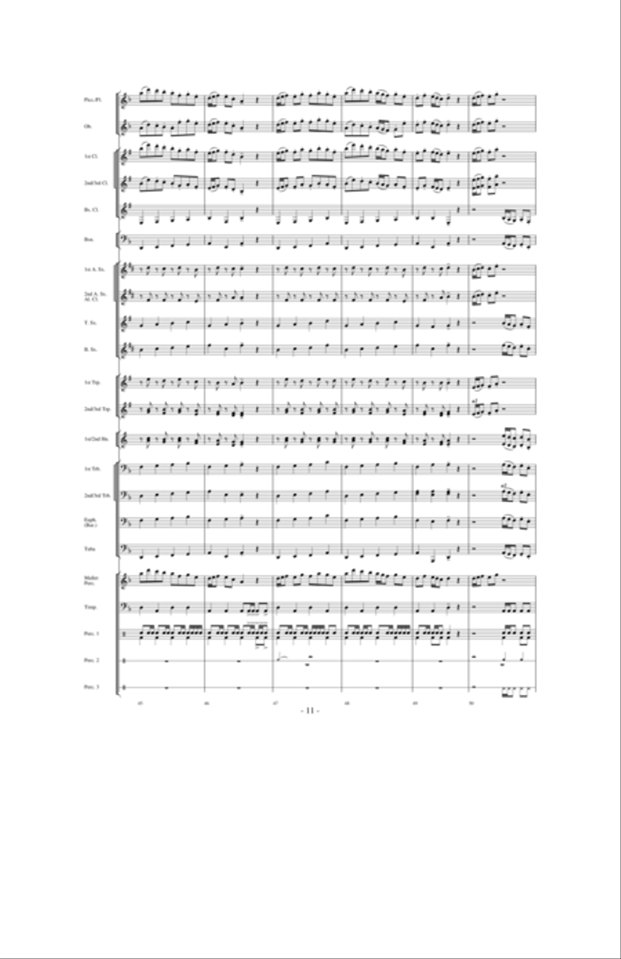 Quest of the Undaunted Knight Concert Band scores gallery preview page 10