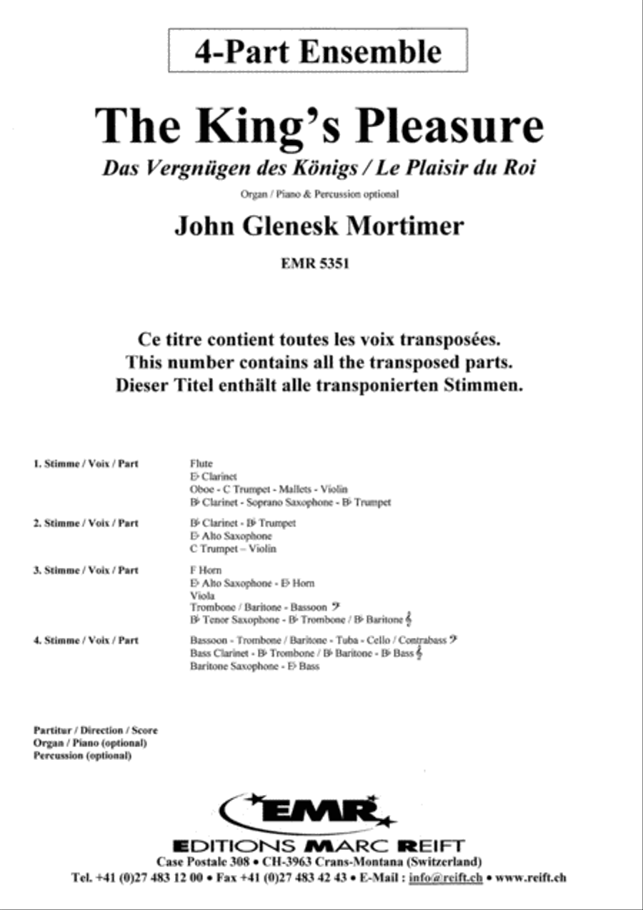 The King's Pleasure Brass Ensemble scores gallery preview page 2
