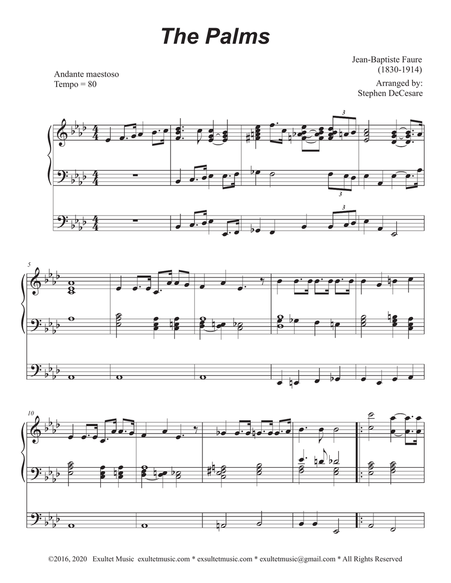 The Palms (Bb-Trumpet solo and Organ) B-Flat Trumpet scores gallery preview page 5