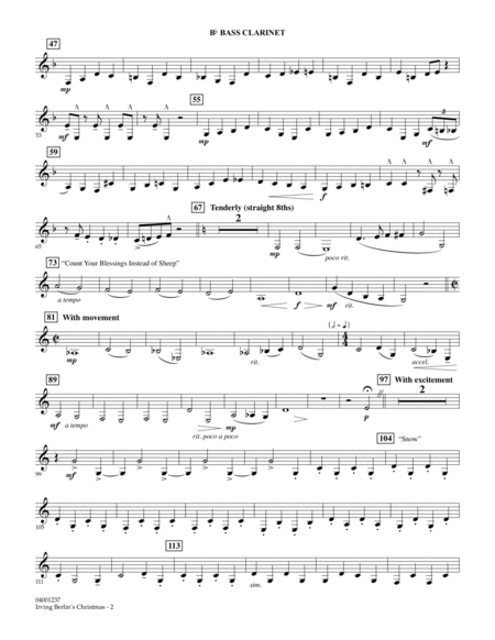 Irving Berlin's Christmas (Medley) - Bb Bass Clarinet