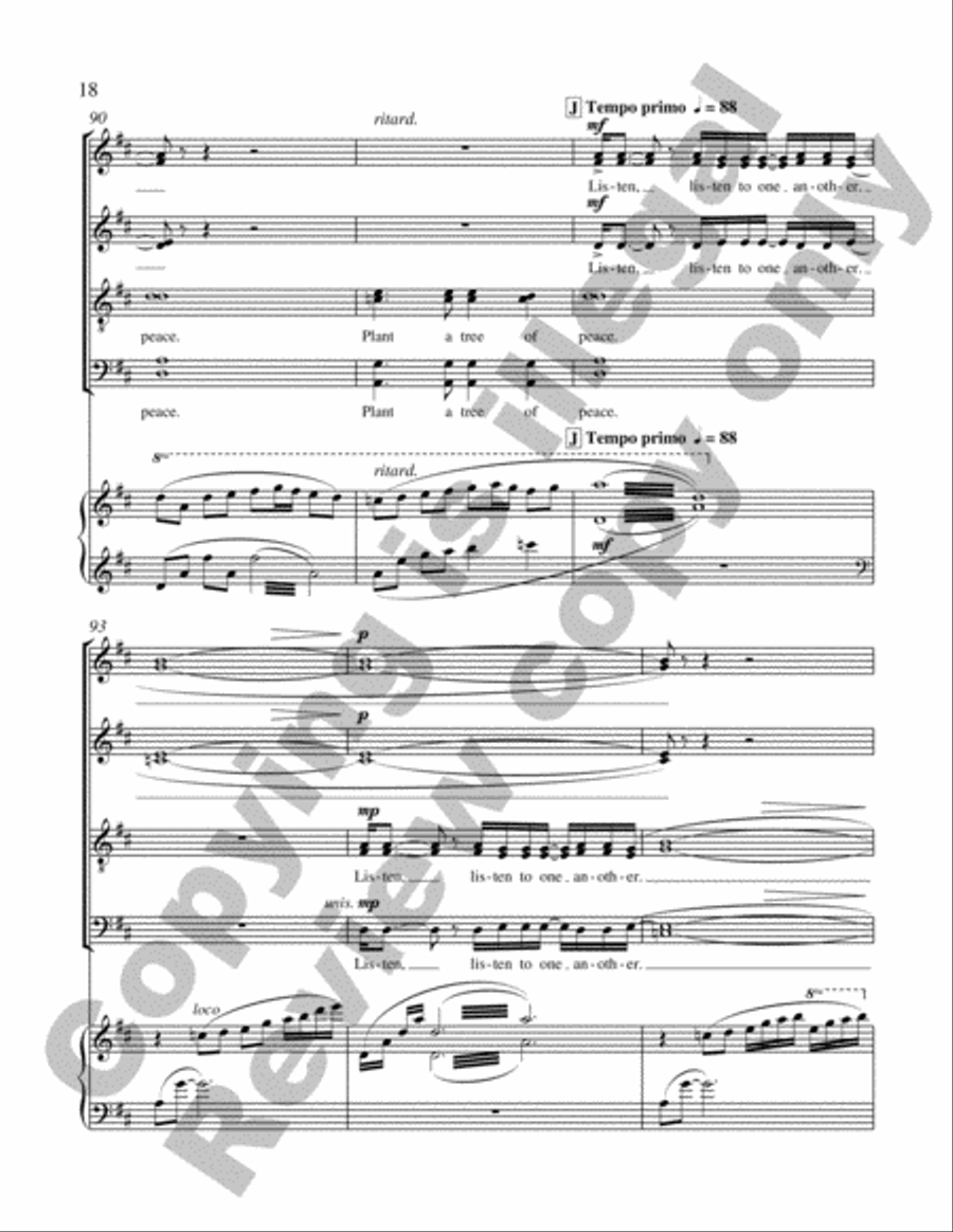 The Tree of Peace The Tree of Peace 4-Part scores gallery preview page 36