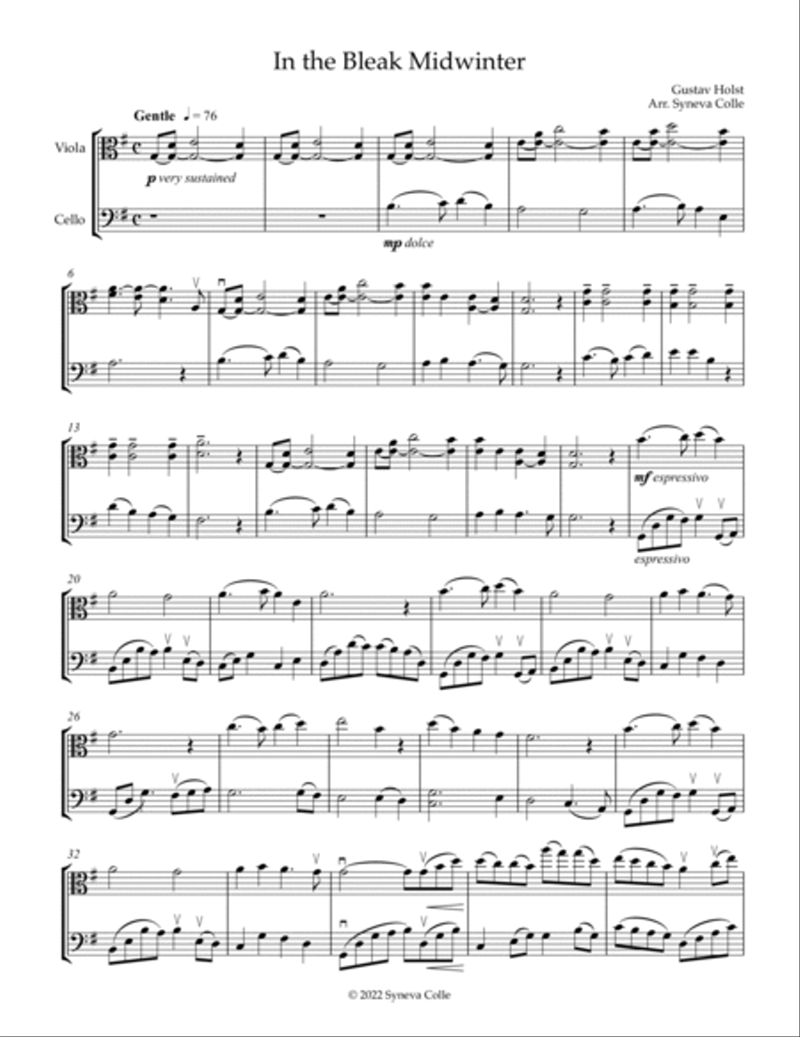 In the Bleak Midwinter String Duet scores gallery preview page 2