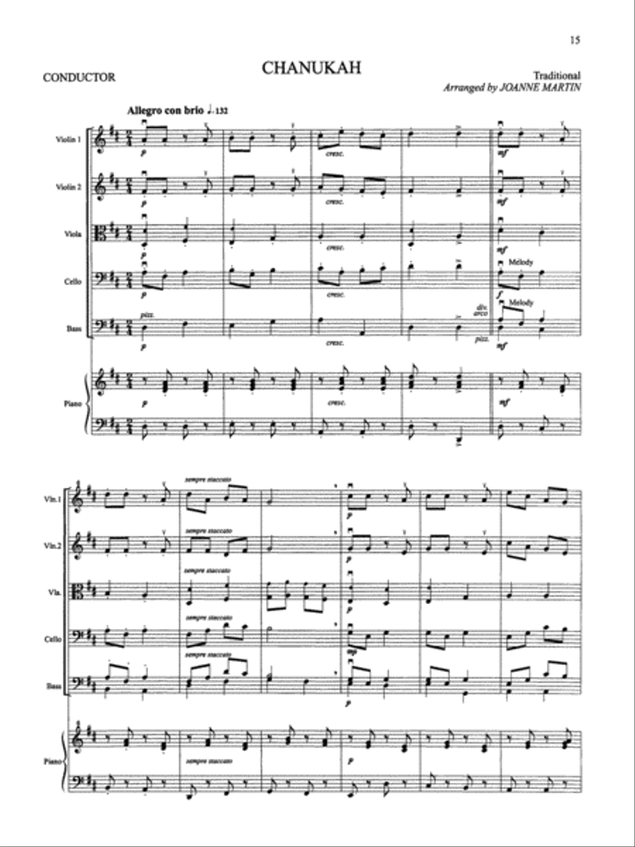 Festive Strings for String Quartet or String Orchestra String Quartet scores gallery preview page 6
