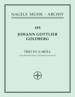 Book cover for Triosonate fur zwei Violinen und Basso continuo a minor