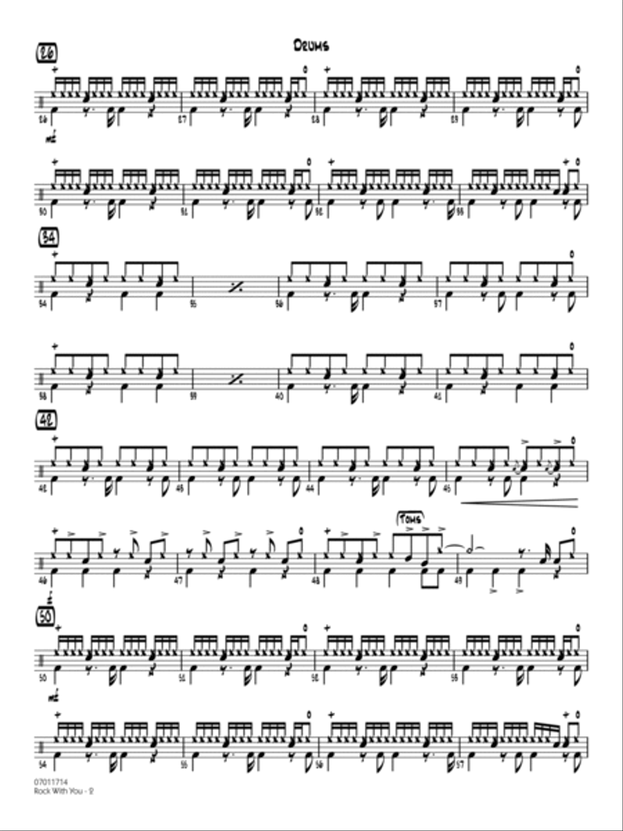 Rock With You - Drums Jazz Ensemble scores gallery preview page 2